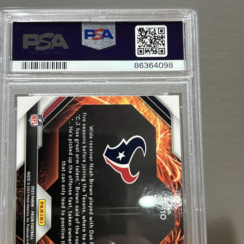 C.J. STROUD 2023 PANINI PRIZM FIREWORKS ROOKIE RC PSA 10 GEM MINT - Image 4 of 4