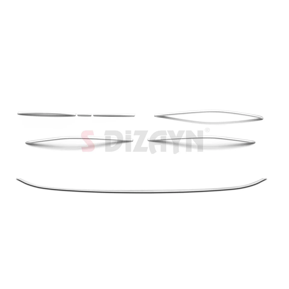 Chrome radiator grille trims for VW Tiguan 3 stainless steel 7 pieces from 2024 front grill - Image 4 of 4