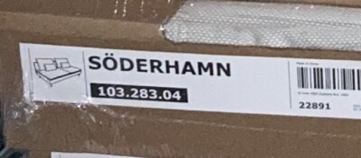 Ikea SODERHAMN Cover for sofa section COVER ONLY, finnsta white 103.283.04 - NEW