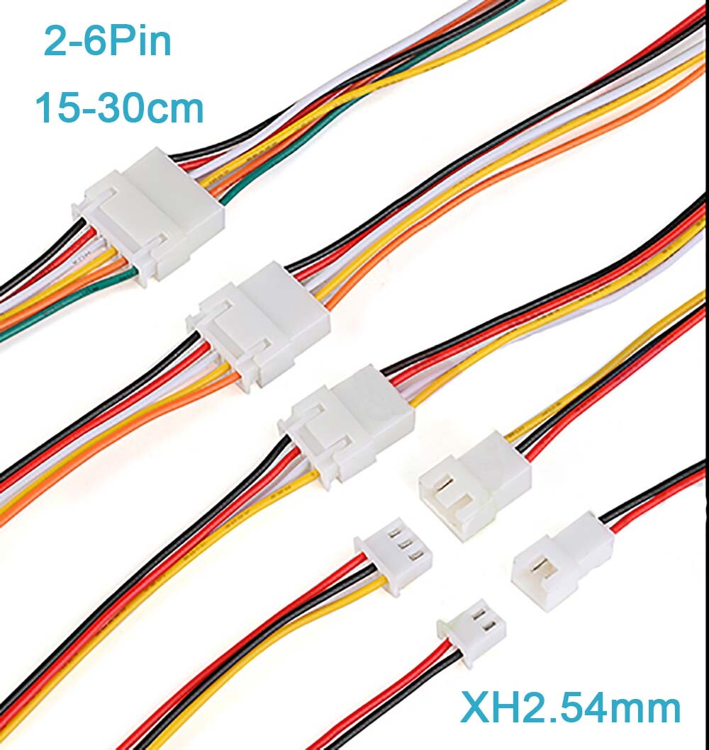 XH2.54mm Connector Cable Wire Male or Female Wire 2/3/4/5/6 Pin 15/20/30 cm