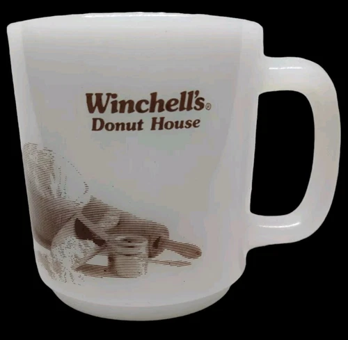 Vintage - Glasbake - Milk Glass - Mug/Cup - Winchell's Donut House - Made In USA