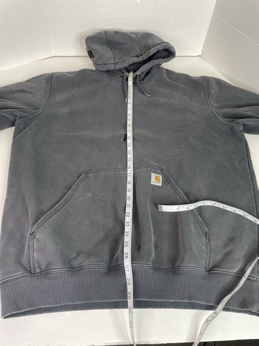 Carhartt Hoodie Sweatshirt XL Tall, Black, Distressed Carhartt Hoodie Sweatshirt XL Tall, Black, Distressed