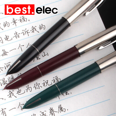 HERO 565 Resin Fountain Pen Stainless Steel Cap Fine Nib Office Writting New