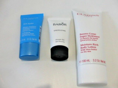 CLARINS Hydration Mask & Bodylotion 100ml und BABOR Shower Gel NEU 3x Kosmetik