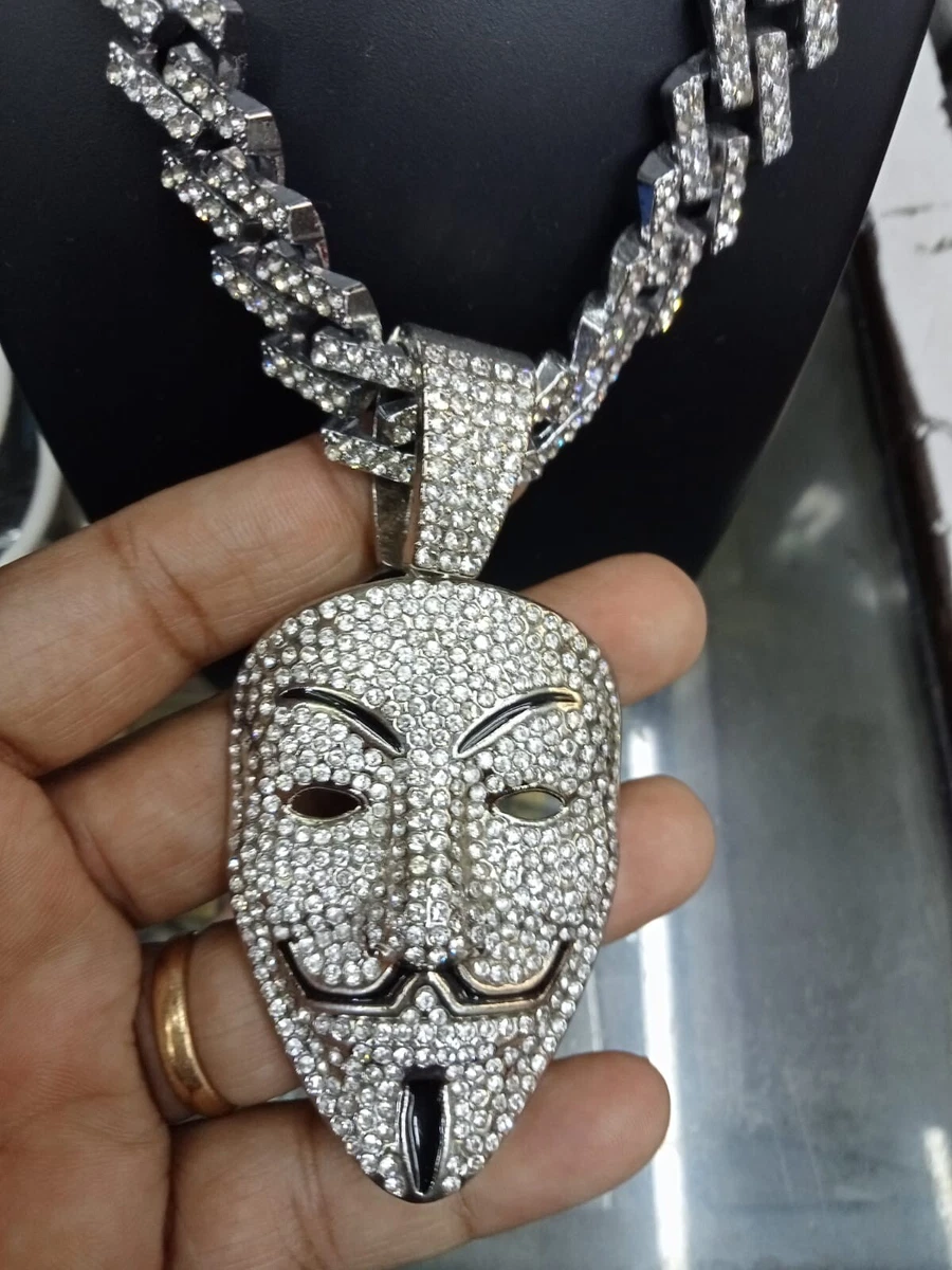 Micro pave diamond pendant sale