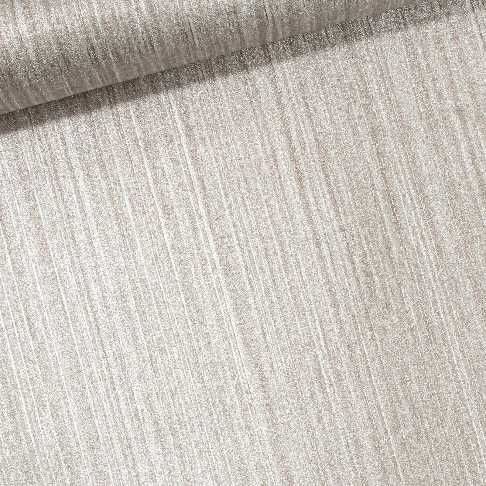 Plain Silver Grey Glitter Shimmer Stripe Wallpaper Textured Thick Foil