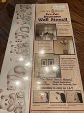 New STENCIL DECOR Pre-Cut Decorator Wall Stencils Paintin Pandas 26619 Sealed