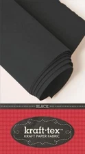 kraft-tex Black Original Unwashed: Kraft Fabric Paper, 19” x 1.5 Yard Roll by 