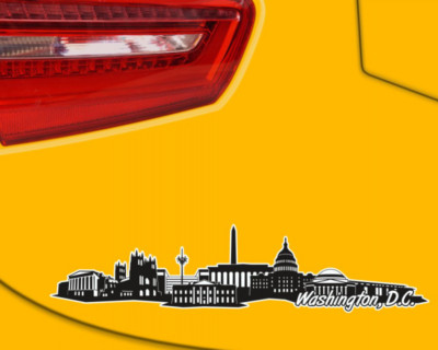 Samunshi Washington Skyline Aufkleber Sticker Autoaufkleber City Gedruckt