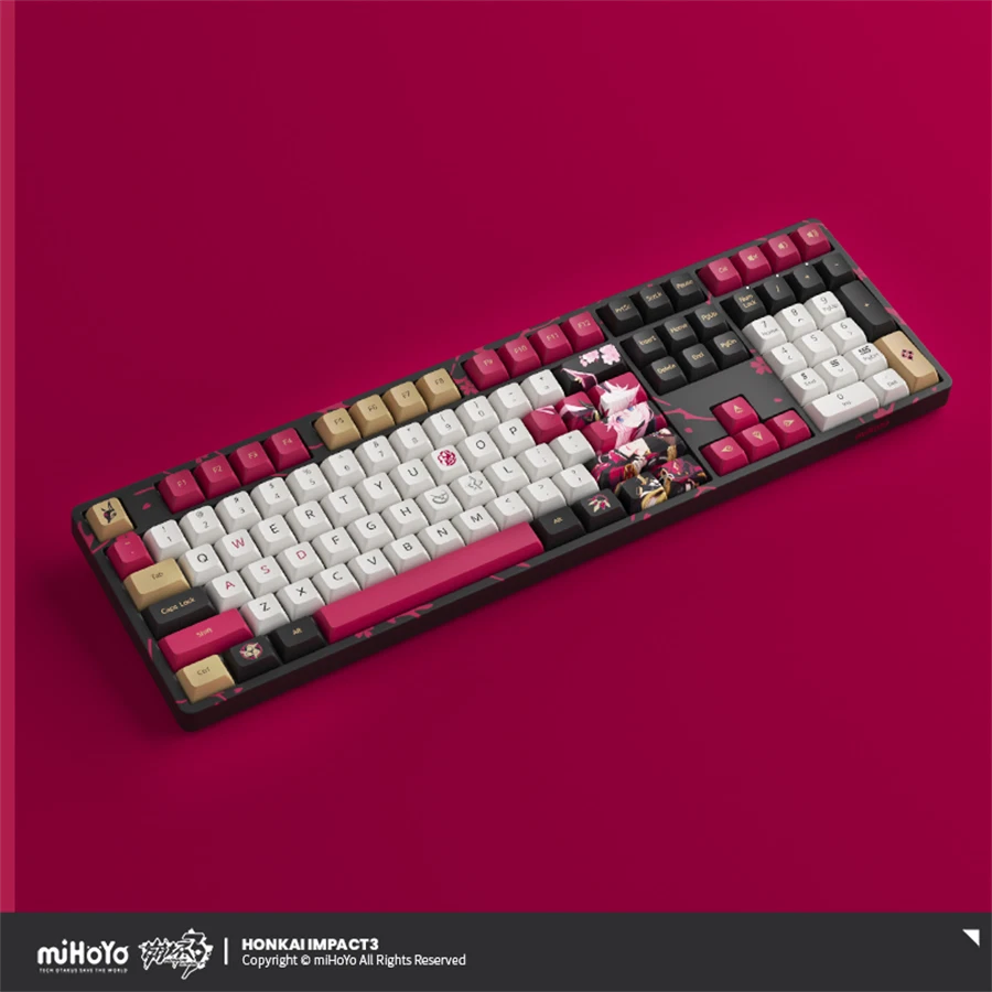 Honkai Impact 3 Yae Sakura RGB Mechanical Keyboard Darkbolt Jonin CS Silver Axis - Image 2 of 4
