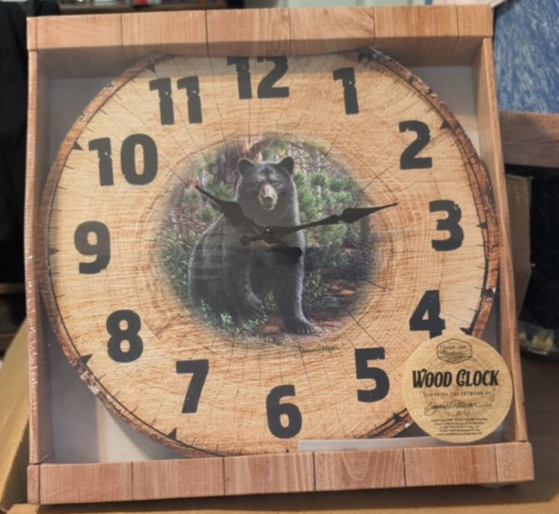 Bear Clock 13 Inches Side to Side Open Face photo Bear Clock 13 Inches Side to Side Open Face featured image
