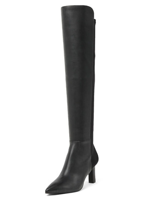 Stuart Weitzman Bobbie 75 Womens Stretch Leather Over-the-Knee Boot Black US 9.5