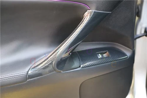 Carbon Fiber Look Window Lift Lock Switch Panel Trim For 2006-2010 LEXUS IS250 - Picture 9 of 14