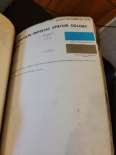 1958 DUPONT CHRYSLER IMPERIAL SPRING COLORS PAINT CHIP SWATCH SHEET BULLETIN 
