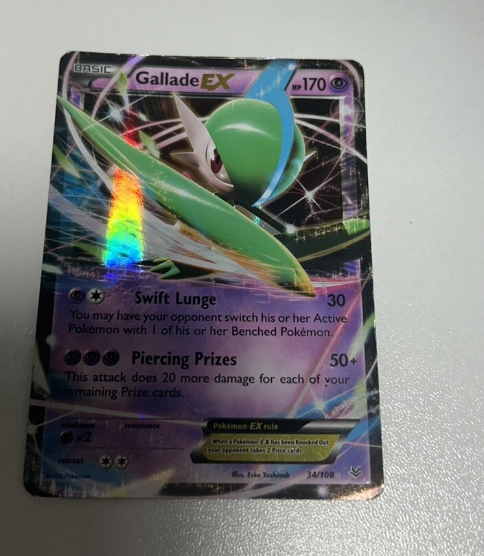 Pokemon Gallade EX 34/108 Roaring Skies Ultra Rare Holo NM