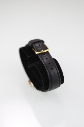 Montre femme Futura argent or acier inoxydable WR cuir noir pile quartz - Photo 2 sur 6