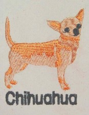 Canvas Embroidered Dog Tote Bag Chihuahua NEW Fast Shipping 12 t x 3  d x 16 w