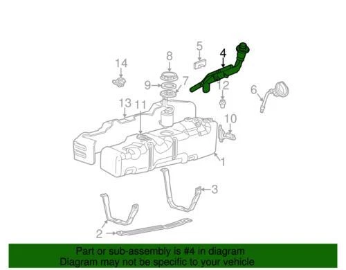 Tubo de llenado de combustible genuino Ford 1999-2010 F-250 F-350 F-450 F-550 SD 8C3Z-9034-LF Foto 2 de 2