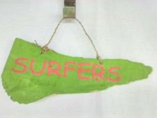 Wall Sign Surfers Drift Wood Coastal Seaside Cottage Beach House Home Decor