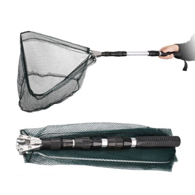 Telescopic Fishing Landing Net Folding Pole Extending Fly Trout
