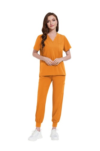 NiaaHinn Summer Medical Scrub Set - Unisex V-Neck Top & Jogger Pants for Nurses - Bild 80 von 110
