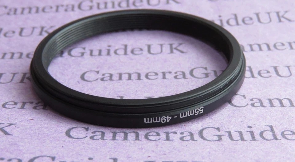 55mm to 49mm Male-Female Stepping Step Down Filter Ring Adapter 55mm-49mm  - Image 2 of 2