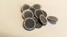 20 wertige ösenknöpfe florian obst 22mm metall emallie antrazit grau