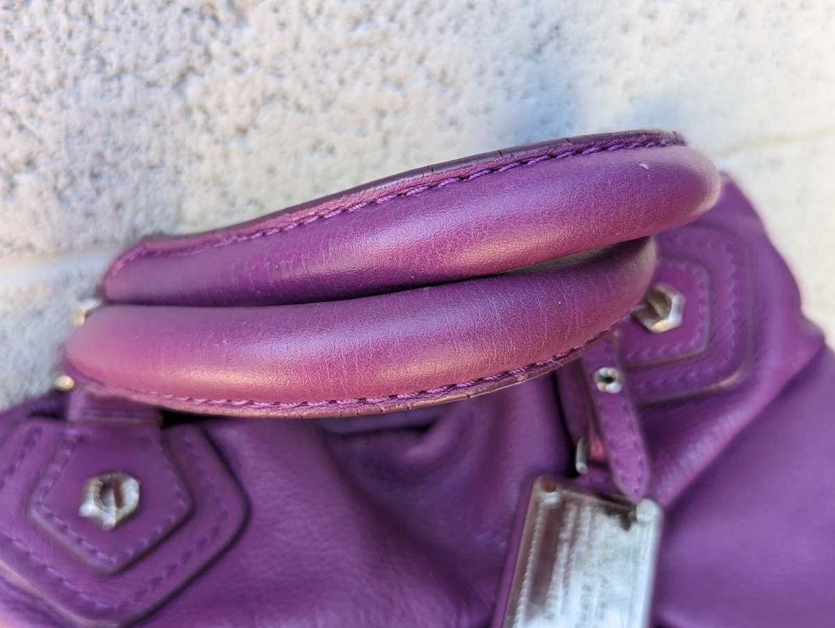 バッグ MARC by MARC JACOBS CLASSIC Q BAG PURPLE Marc Jacobs Classic Q Long Tote Purple Satchel leather purse