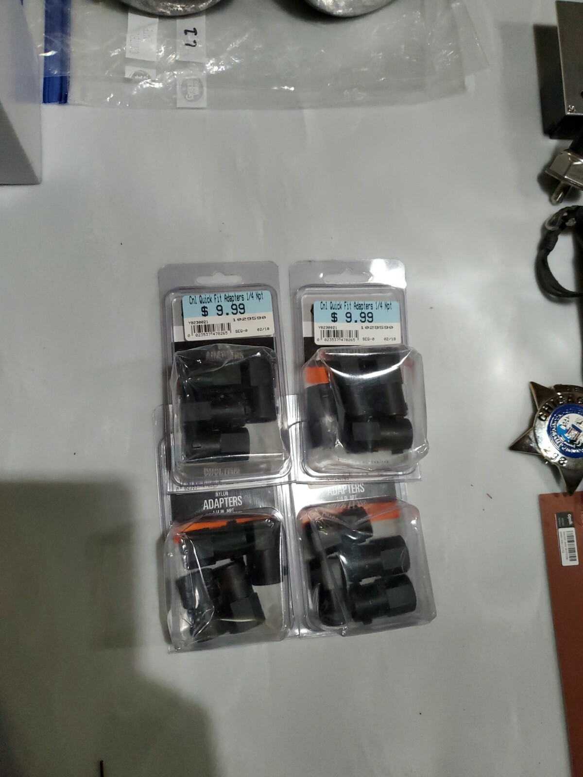 CountyLine 1/4" NPT Quick Fit Style Nylon Adapters 4 Packs = Total 1