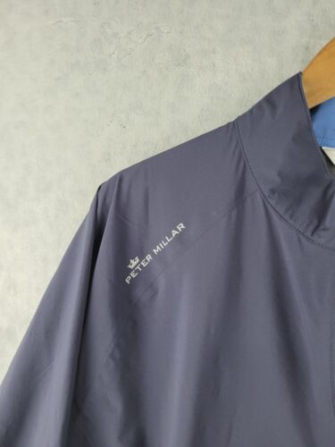 Peter Millar 1/2 Zip pullover Jacket men sz L Blue Hyperlight Shield - Picture 3 of 14