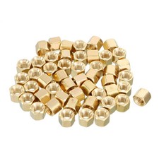 50pcs Brass Straight PCB Pillar Female Thread Hex Standoff Spacer M3x5x4mm