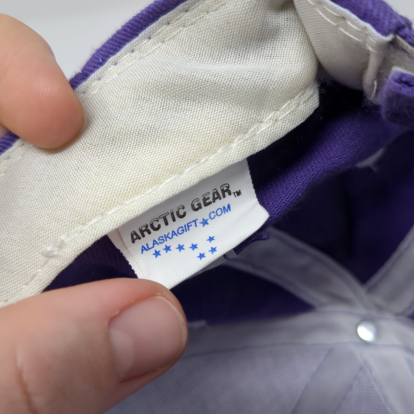 Bite Me! Alaska Strapback Baseball Cap Purple One… - image 9