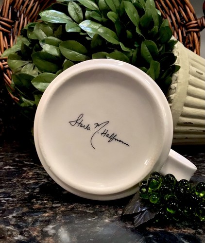 Anthropologie PETAL PALETTE Monogram A Starla Halfmann Floral Mug ~ PRISTINE! - Picture 5 of 6