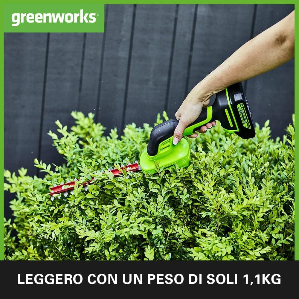 Greenworks G24SHT: Forbice 2-in-1 con Lame Acciaio 20cm 24V - 4