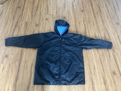 VINATGE MENS XL REVERSABLE Nike Fleece Windbreaker Full Zip Jacket BLACK,  BLUE