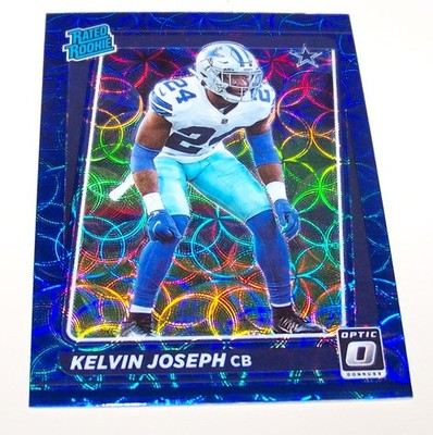 Kelvin Joseph 2021 Panini Optic BLUE Scope Prizm Rated Rookie RC #250 Cowboys