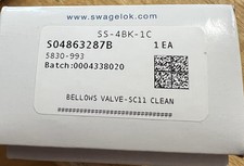 Swagelok SS 4BK 1C Bellows Valve SC11 Clean