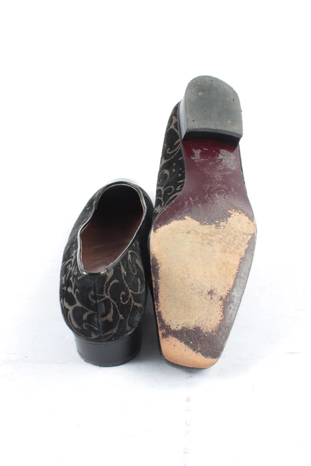 PLATINO Zapatos sin cordones Mujeres Flats Talla EU 38 negro-blanco puro - Imagen 2 de 4