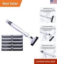 Taconic All‑Metal Heavyweight Chrome Razor – Gillette Atra-Compatible Twin Bl...