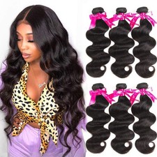 Beauty Princess Brazilian Hair Body Wave 3 Bundles 16 18 20inchs 10A Human Ha...