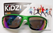 Foster Grant KIDZ Green Half Frame Sunglasses Blue Mirror Lens NWT