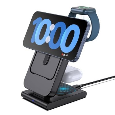 NEOTRIXQI Wireless Charging Station MagSafe Charger Stand, 3 in 1