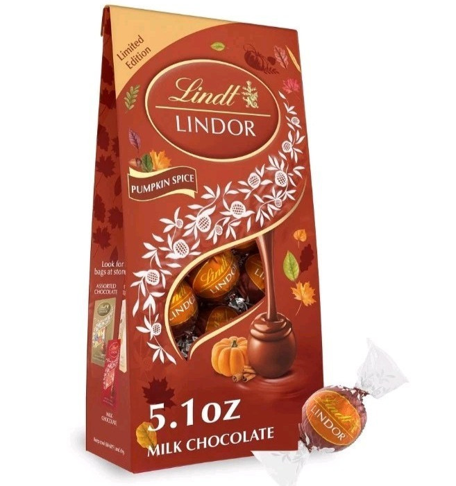 New Limited Edition Lindt Lindor PUMPKIN SPICE Milk Chocolate Truffle 5.1oz
