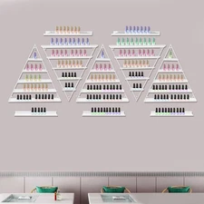 10Pcs Wall-mounted Nail Polish Triangular Nail Polish Racks 5-tier Display Racks