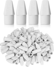 - White Pencil Top Erasers, 120 Pcs, Eraser Caps for Pencils, White Pencil Head