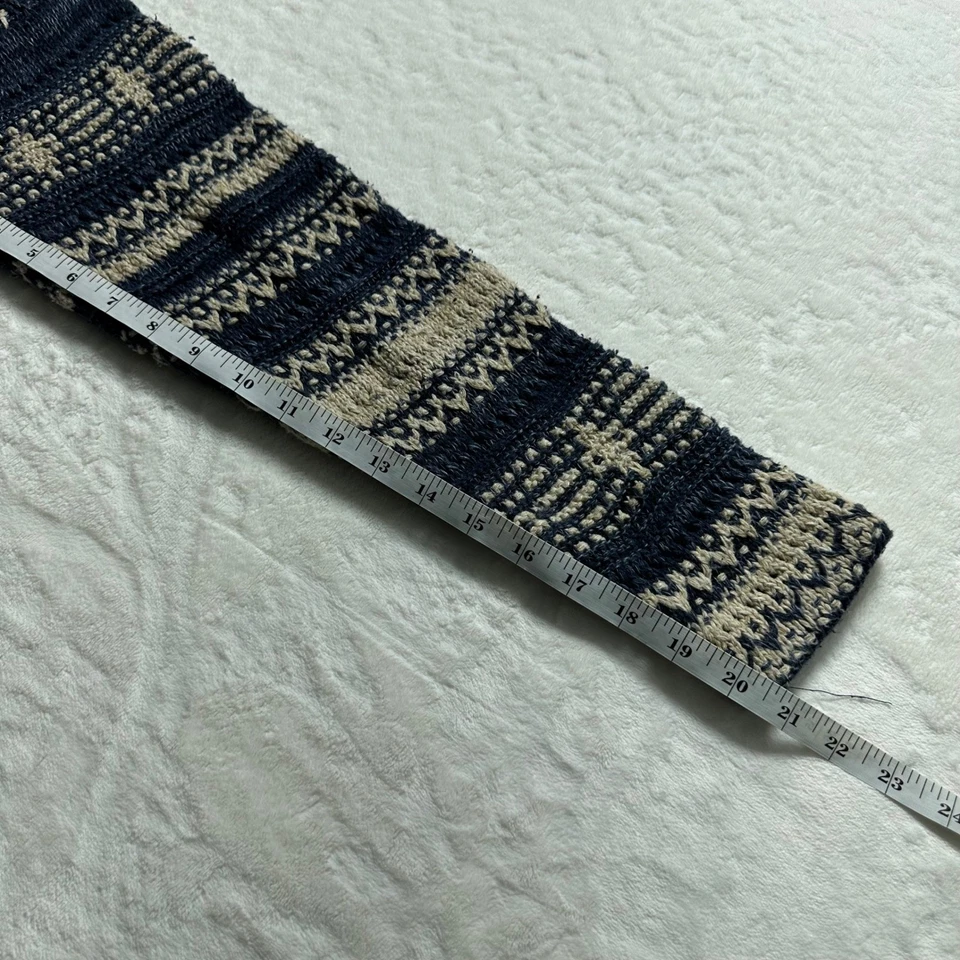 Suéter Lauren Ralph Lauren Índigo Grueso Tejido Mezcla de Lino Azul Beige Talla Grande Foto 4 de 4