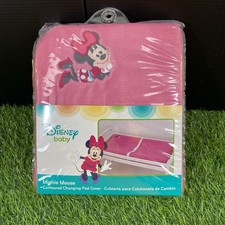 Disney Minnie Mouse Pink Contoured Changing Pad Cover Solid New Brand Sealed