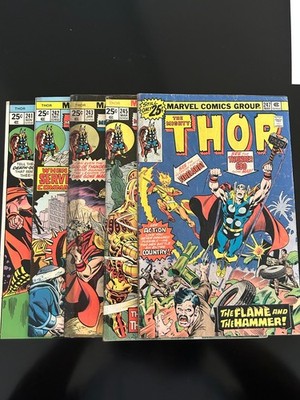 Thor Comic Lot #241 242 243 245 247 248 249 Bronze Age Marvel 1975-1976 VG