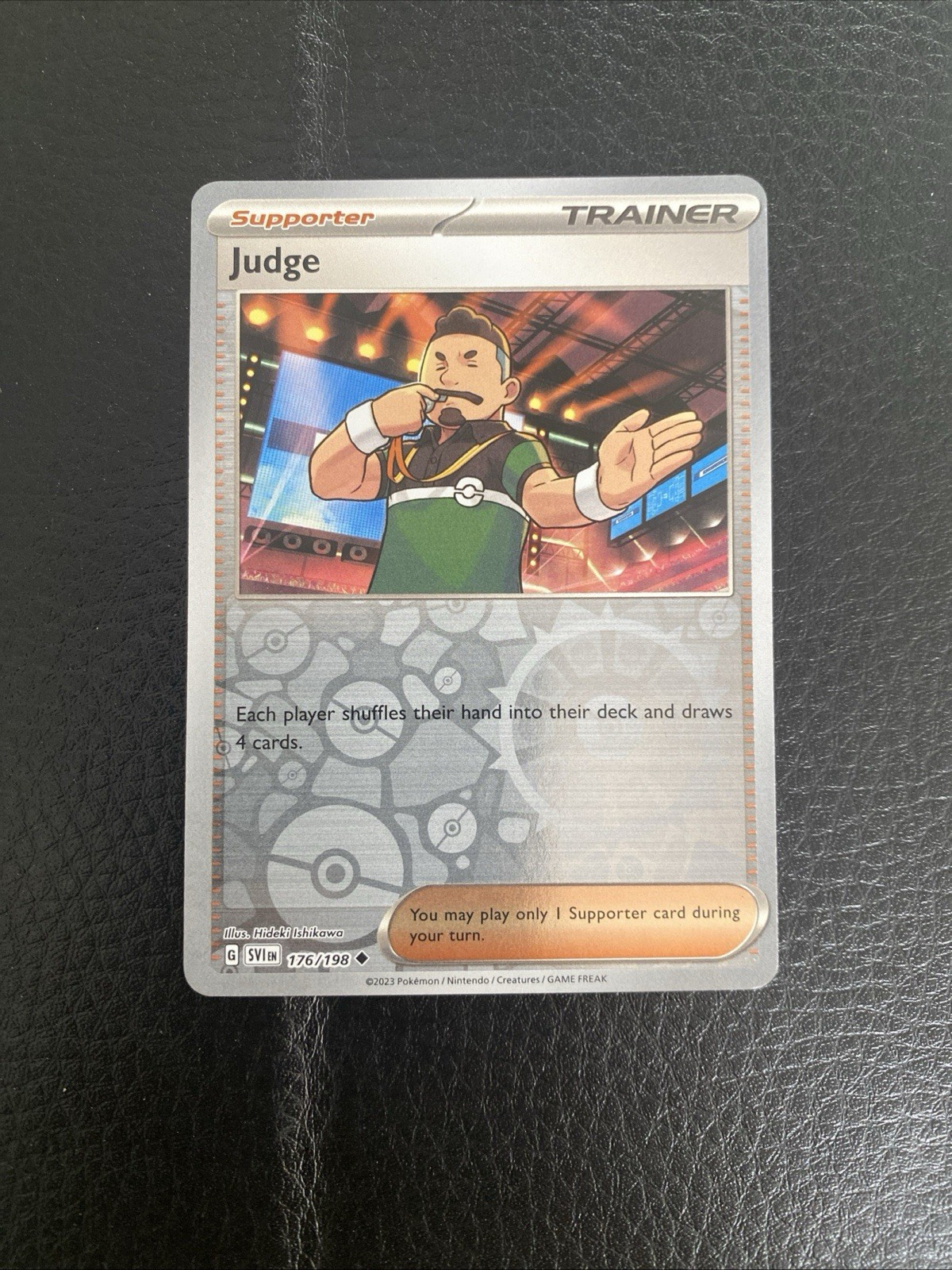 Reverse Holo Judge 176/198 Uncommon Scarlet Violet Pokemon Card NM