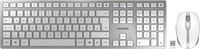 Cherry Dw 9100 Slim, Desktop-Set Weiß/Silber, Deutsches Layout
